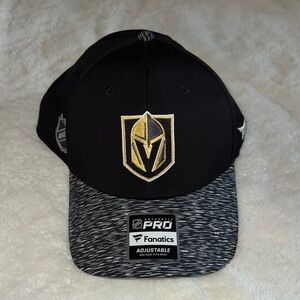 Vegas Golden Knights Fanatics Pro Black and Gold Logo Cap Stanley Cup